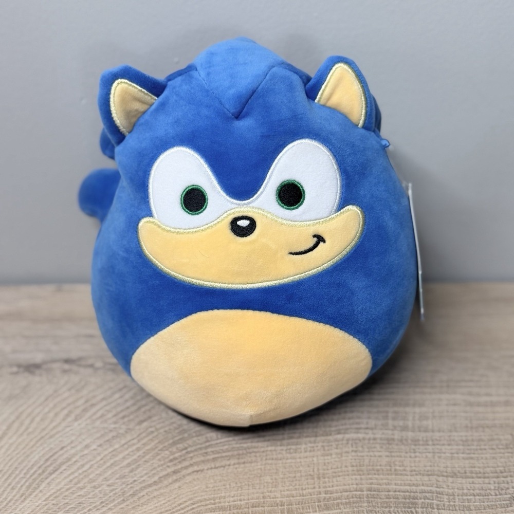 Squishmallows Sonic The Hedgehog Plush Sega Kellytoy Blue Stuffed Animal w/ Tag